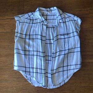 Black and White Button Down Shirt